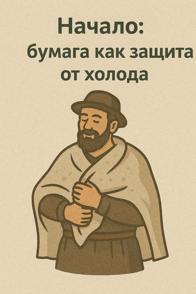 Начало: бумага как защита от холода Начало: бумага как защита от холода